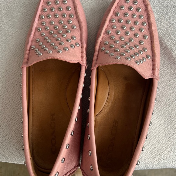 Coach Pink Moccasins with Silver Studs - Picture 14 of 16